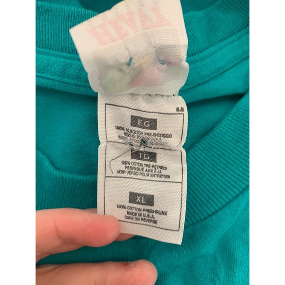 Fruit of the Loom Men Size XL Blue Over What Hill Single Stitch VTG Shirt - Picture 5 of 6